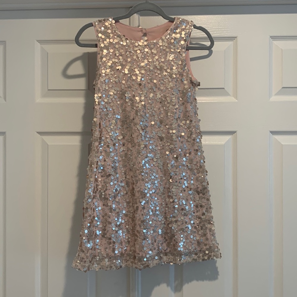 Girls Zunie Sequin Shift Dress